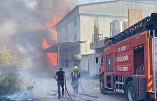 Aydın’da depo yangını