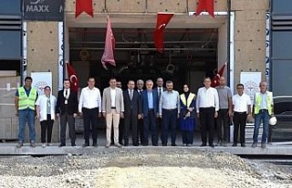 AK Parti heyeti Aydın Şehir Hastanesi inşaatında...