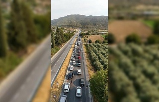 Yangın nedeniyle trafiğe kapatılan Aydın-Mğla...