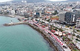 Kuşadası’nda Karadeniz rüzgarı esti