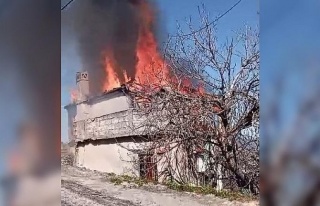 Karpuzlu’da ev yangını