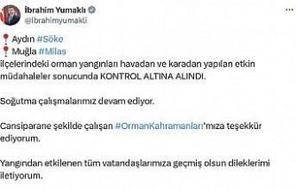 Bakan Yumaklı’dan orman kahramanlarına teşekkür